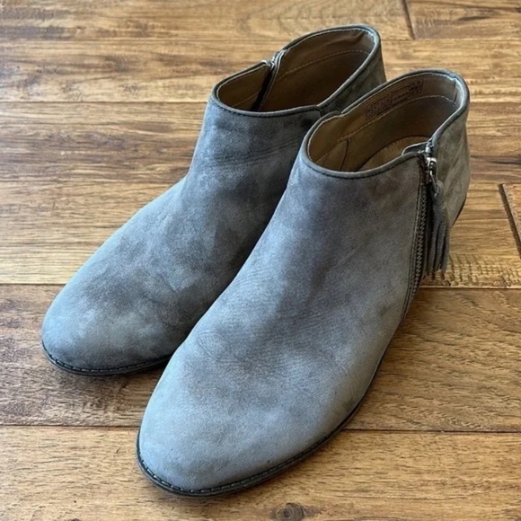 Vionic Serena Ankle Boot Booties in Greige Kid Suede Leather Size 9.5 - Picture 9 of 14